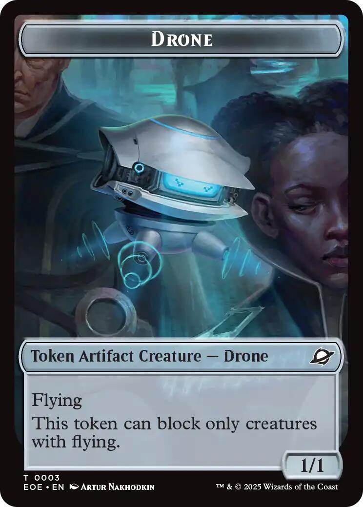 Drone // Lander (0006) Doubled-Sided Token [Edge of Eternities Tokens] | Spectrum Games