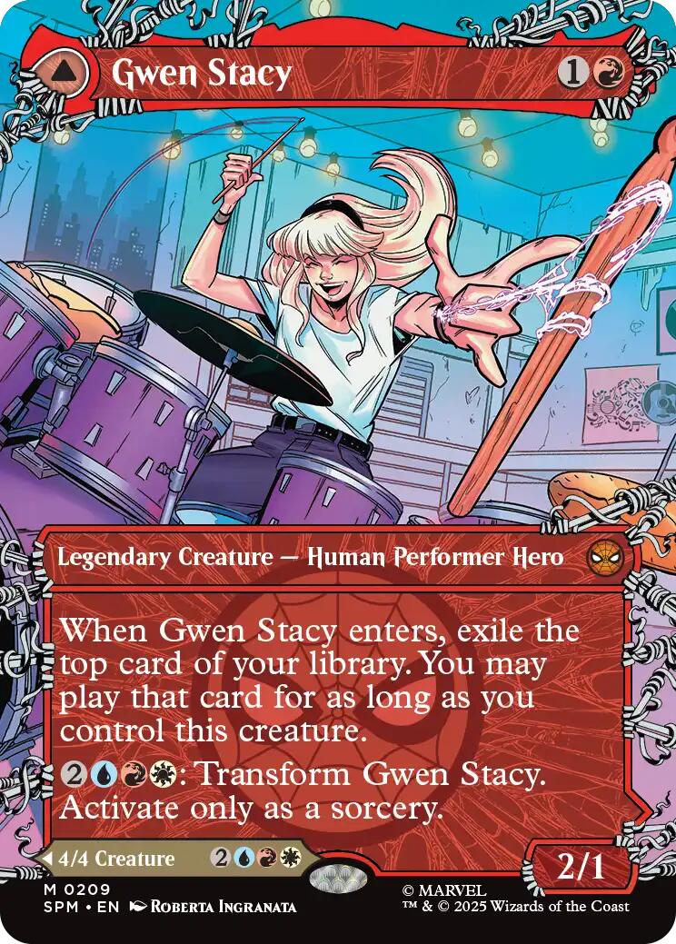 Gwen Stacy (0209) (Borderless) [Marvel's Spider-Man] | Spectrum Games