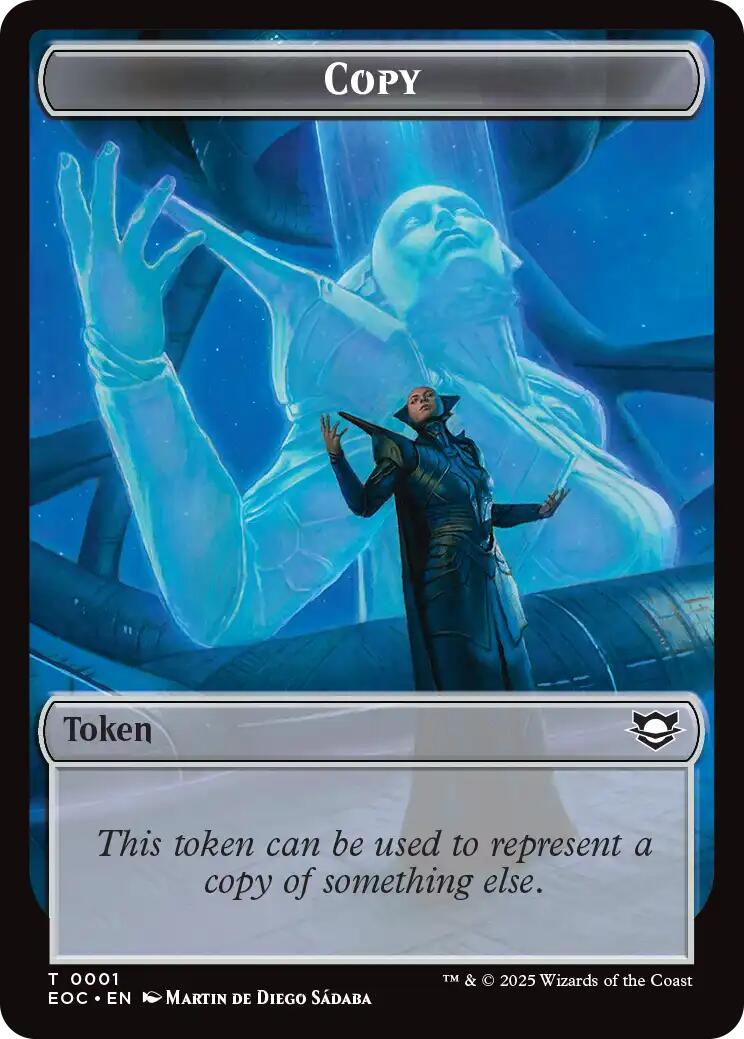 Copy // Golem (0012) Double-Sided Token [Edge of Eternities Commander Tokens] | Spectrum Games