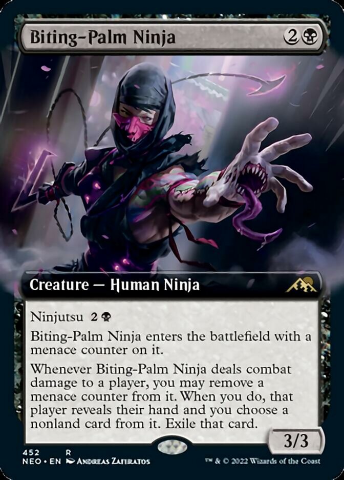 Biting-Palm Ninja (Extended Art) [Kamigawa: Neon Dynasty] | Spectrum Games