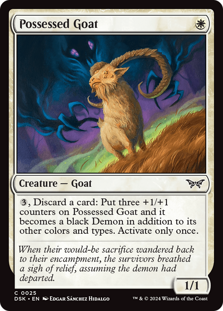 Possessed Goat [Duskmourn: House of Horror] | Spectrum Games