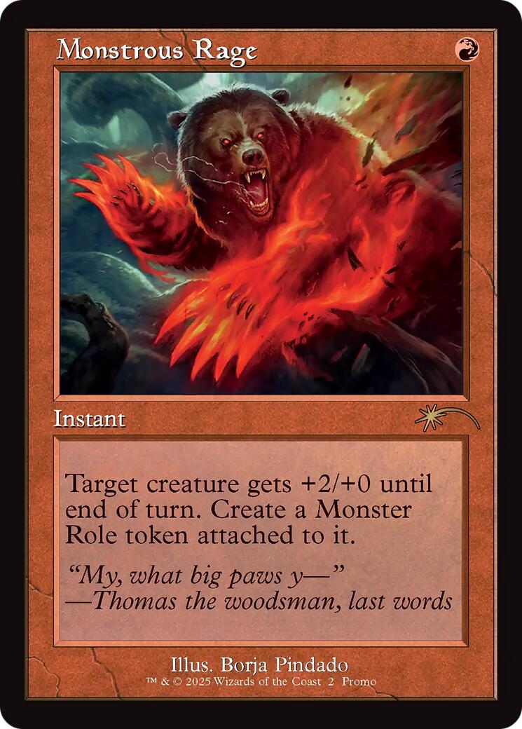 Monstrous Rage (Retro Frame) [Standard Showdown Promos] | Spectrum Games