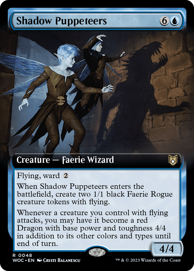 Shadow Puppeteers (Extended Art) [Wilds of Eldraine Commander] | Spectrum Games