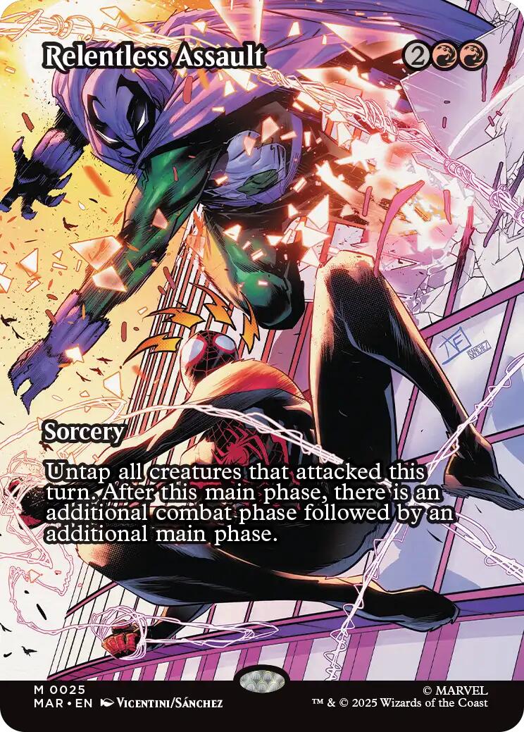 Relentless Assault (Borderless) [Marvel's Spider-Man: Eternal-Legal] | Spectrum Games