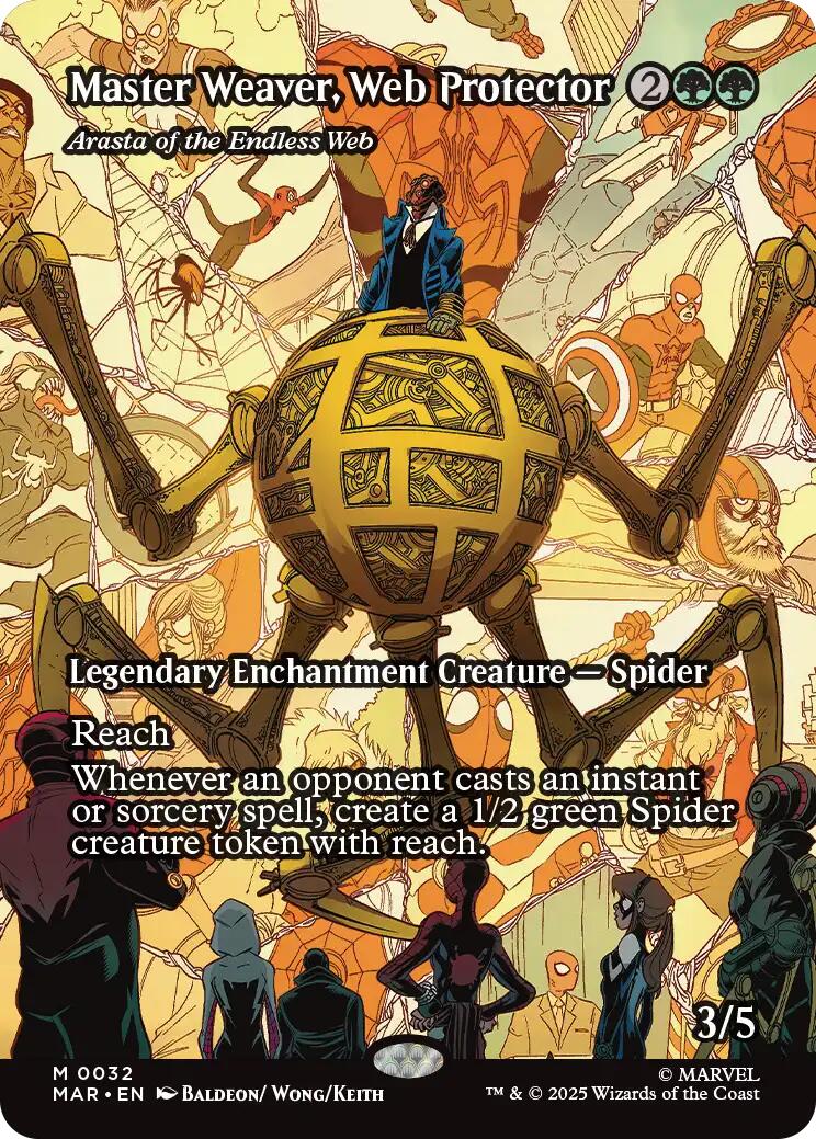 Master Weaver, Web Protector - Arasta of the Endless Web (Borderless) [Marvel's Spider-Man: Eternal-Legal] | Spectrum Games
