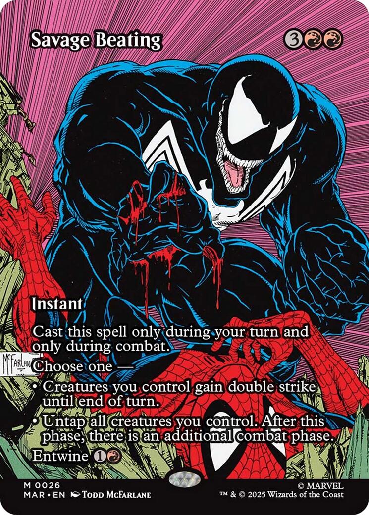 Savage Beating (Borderless) [Marvel's Spider-Man: Eternal-Legal] | Spectrum Games