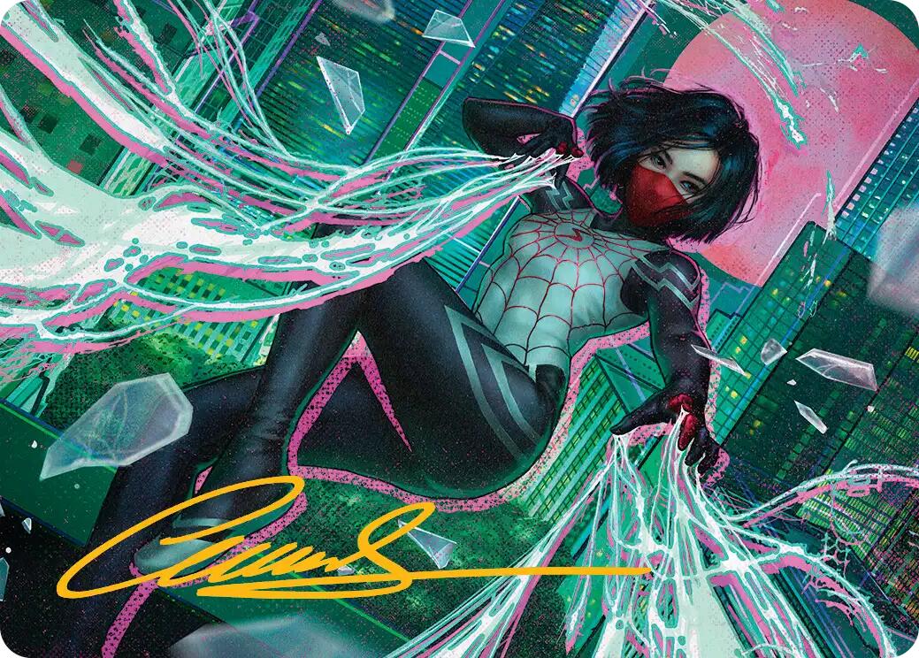 Silk, Web Weaver Art Card (29/54) (Gold-Stamped Signature) [Marvel's Spider-Man Art Series] | Spectrum Games