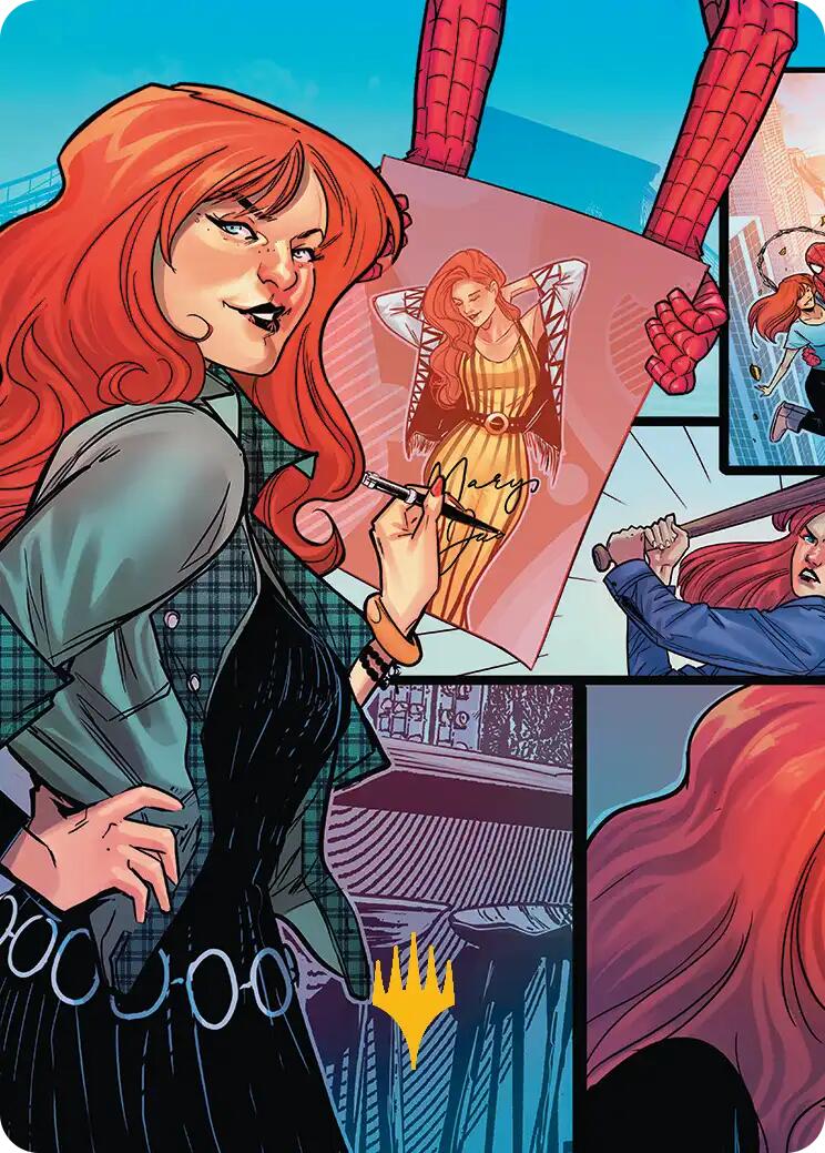 Mary Jane Watson Art Card (Gold-Stamped Planeswalker Symbol) [Marvel's Spider-Man Art Series] | Spectrum Games