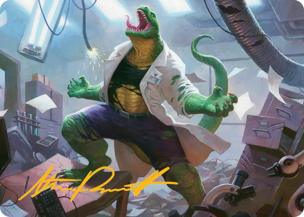 Lizard, Connors's Curse Art Card (Gold-Stamped Signature) [Marvel's Spider-Man Art Series] | Spectrum Games