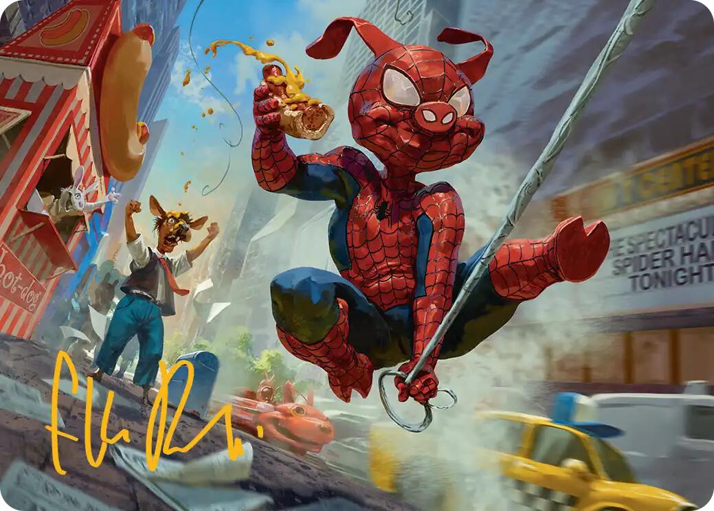 Spider-Ham, Peter Porker Art Card (Gold-Stamped Signature) [Marvel's Spider-Man Art Series] | Spectrum Games