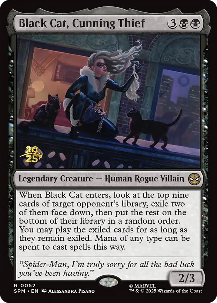 Black Cat, Cunning Thief [Marvel's Spider-Man Prerelease Promos] | Spectrum Games