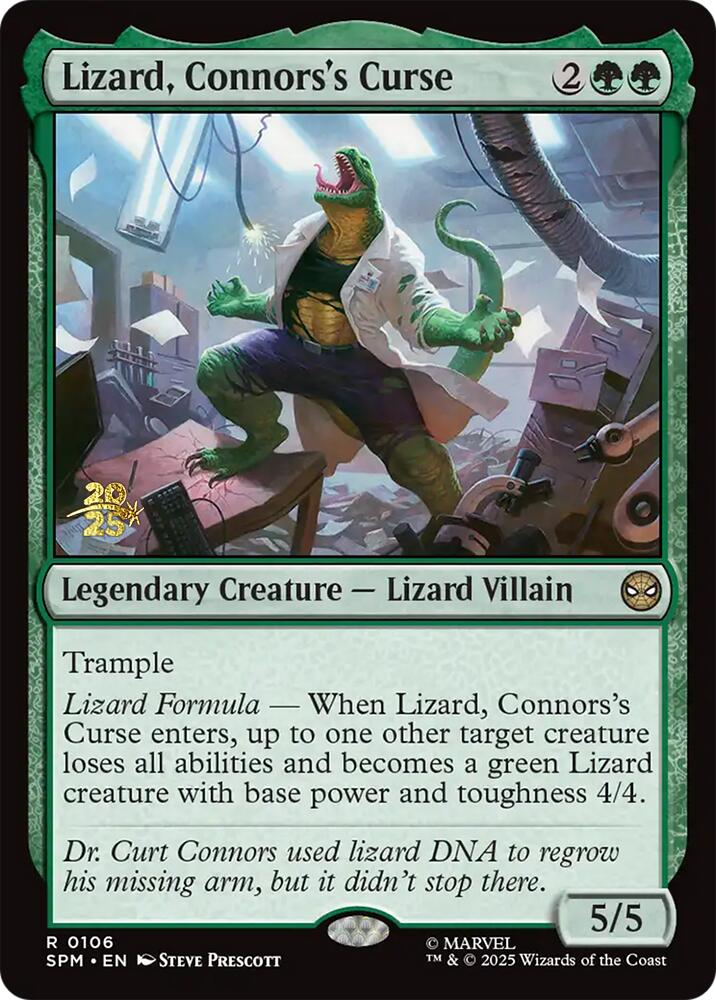 Lizard, Connors's Curse [Marvel's Spider-Man Prerelease Promos] | Spectrum Games