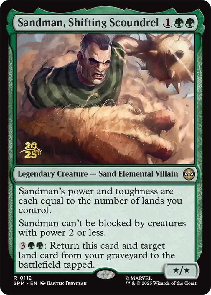 Sandman, Shifting Scoundrel [Marvel's Spider-Man Prerelease Promos] | Spectrum Games