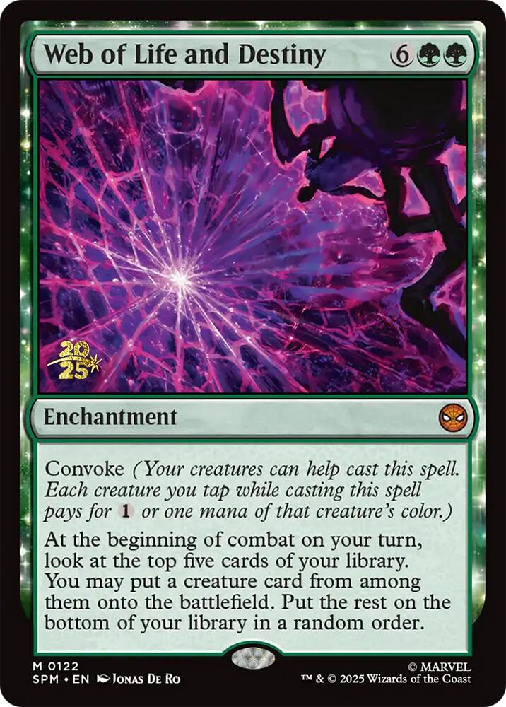 Web of Life and Destiny [Marvel's Spider-Man Prerelease Promos] | Spectrum Games