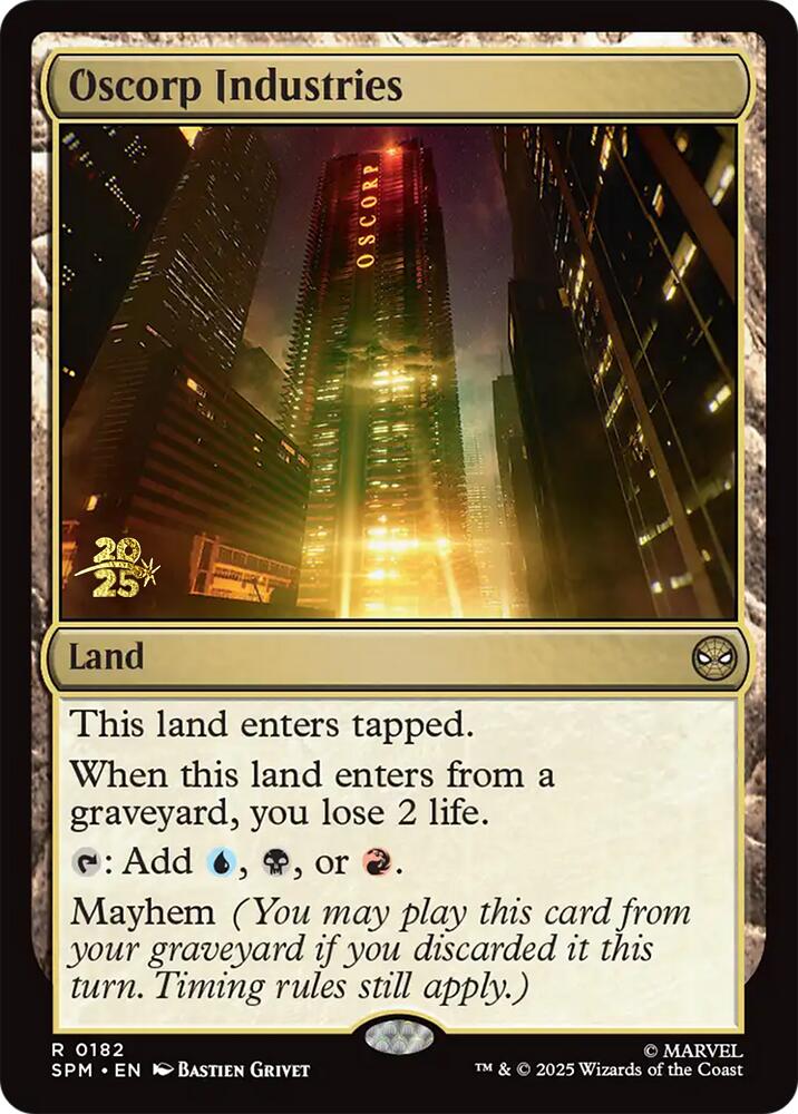 Oscorp Industries [Marvel's Spider-Man Prerelease Promos] | Spectrum Games