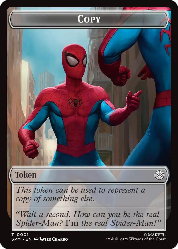 Copy // Human Citizen Double-Sided Token [Marvel's Spider-Man Tokens] | Spectrum Games