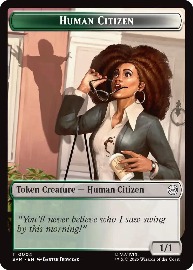 Human Citizen // Treasure Double-Sided Token [Marvel's Spider-Man Tokens] | Spectrum Games