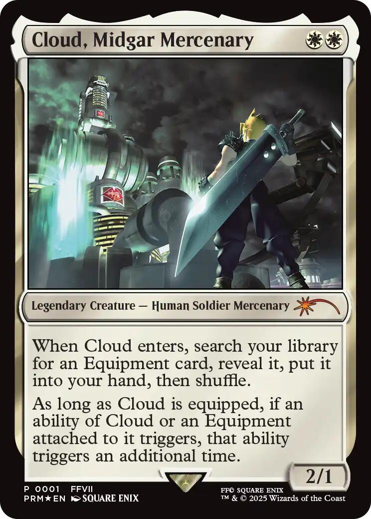 Cloud, Midgar Mercenary (Borderless) [Pro Tour Promos] | Spectrum Games