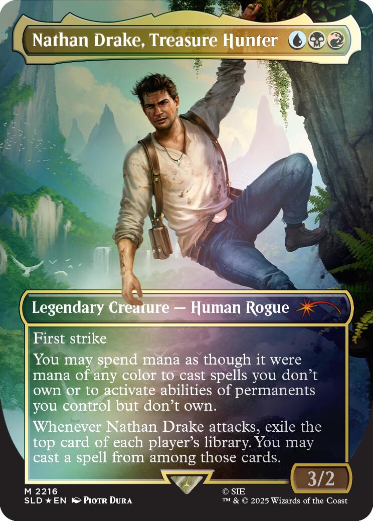 Nathan Drake, Treasure Hunter (Rainbow Foil) [Secret Lair Drop Series] | Spectrum Games