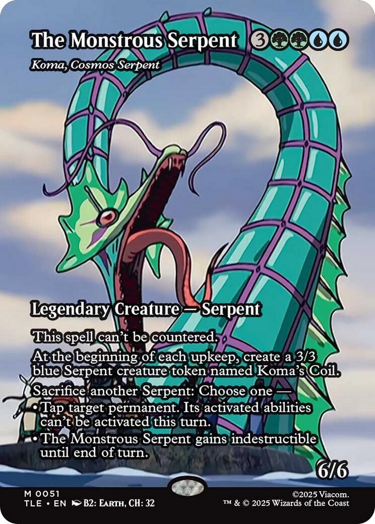 The Monstrous Serpent - Koma, Cosmos Serpent (Borderless) [Avatar: The Last Airbender: Eternal-Legal] | Spectrum Games