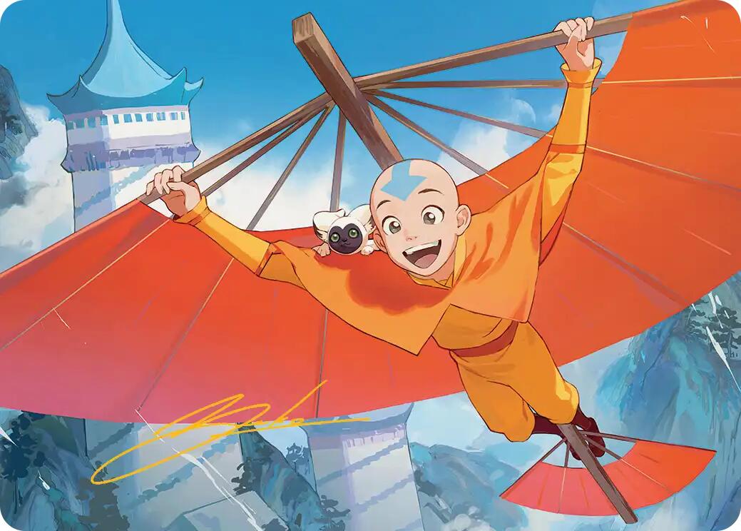 Aang, the Last Airbender Art Card (Gold-Stamped Signature) [Avatar: The Last Airbender Art Series] | Spectrum Games