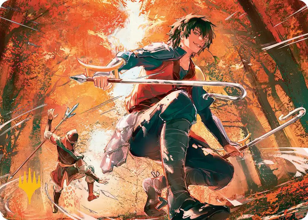 Jet, Rebel Leader Art Card (Gold-Stamped Planeswalker Symbol) [Avatar: The Last Airbender Art Series] | Spectrum Games