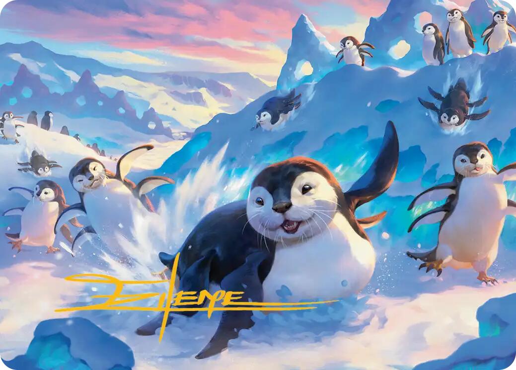Otter-Penguin Art Card (Gold-Stamped Signature) [Avatar: The Last Airbender Art Series] | Spectrum Games