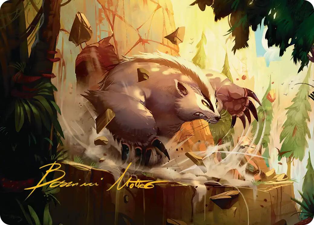 Badgermole Art Card (Gold-Stamped Signature) [Avatar: The Last Airbender Art Series] | Spectrum Games