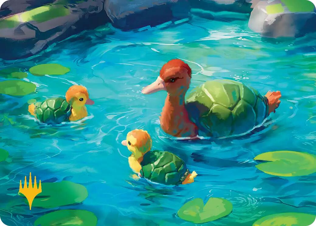 Turtle-Duck Art Card (Gold-Stamped Planeswalker Symbol) [Avatar: The Last Airbender Art Series] | Spectrum Games