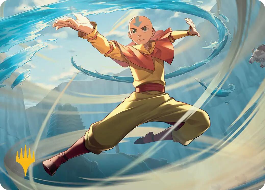 Aang, Swift Savior Art Card (Gold-Stamped Planeswalker Symbol) [Avatar: The Last Airbender Art Series] | Spectrum Games