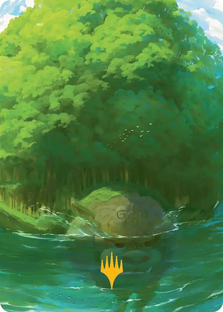 Forest Art Card (Gold-Stamped Planeswalker Symbol) [Avatar: The Last Airbender Art Series] | Spectrum Games