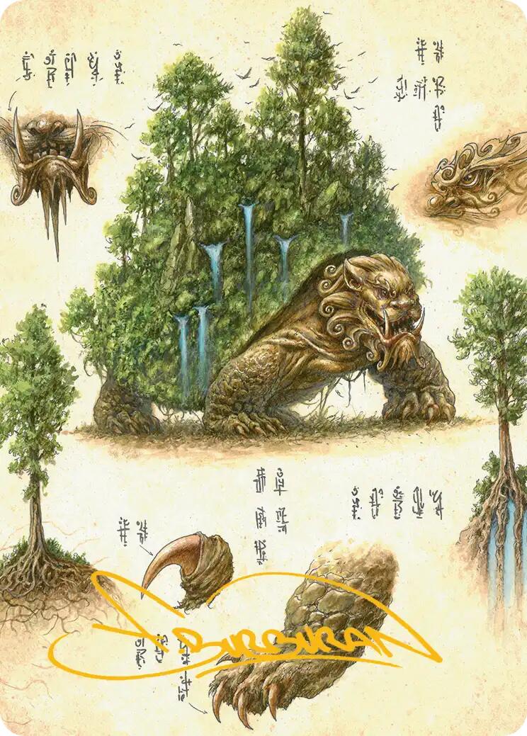 The Lion-Turtle Art Card (Gold-Stamped Signature) [Avatar: The Last Airbender Art Series] | Spectrum Games