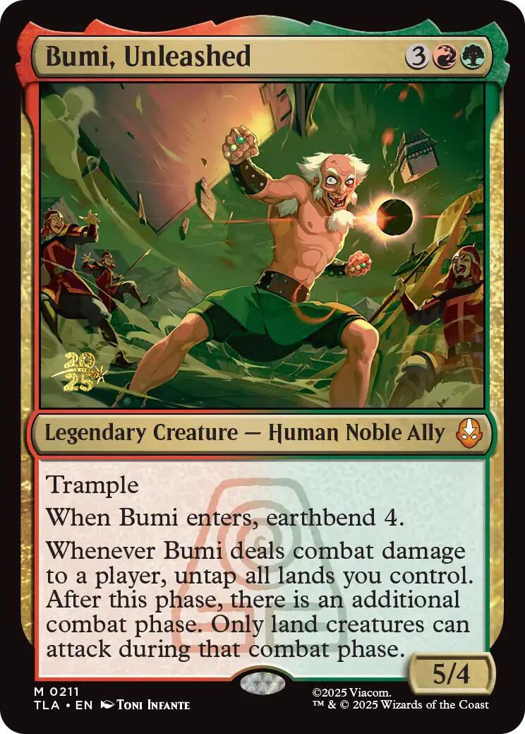 Bumi, Unleashed [Avatar: The Last Airbender Prerelease Cards] | Spectrum Games