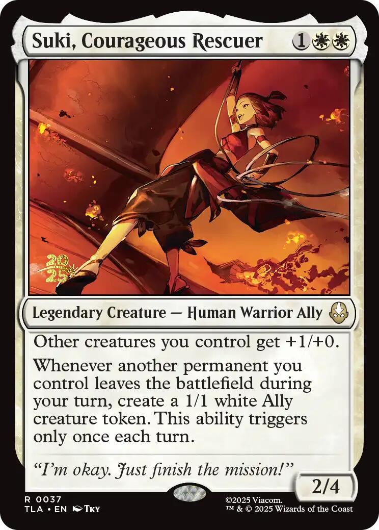 Suki, Courageous Rescuer [Avatar: The Last Airbender Prerelease Cards] | Spectrum Games