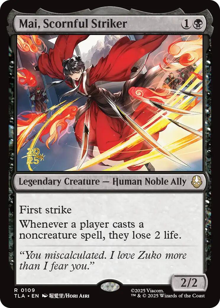 Mai, Scornful Striker [Avatar: The Last Airbender Prerelease Cards] | Spectrum Games