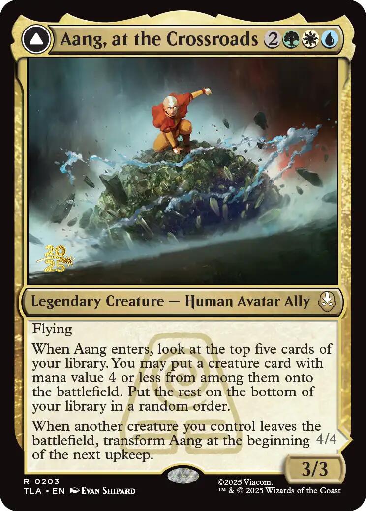 Aang, at the Crossroads [Avatar: The Last Airbender Prerelease Cards] | Spectrum Games
