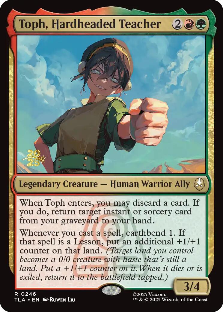 Toph, Hardheaded Teacher [Avatar: The Last Airbender Prerelease Cards] | Spectrum Games