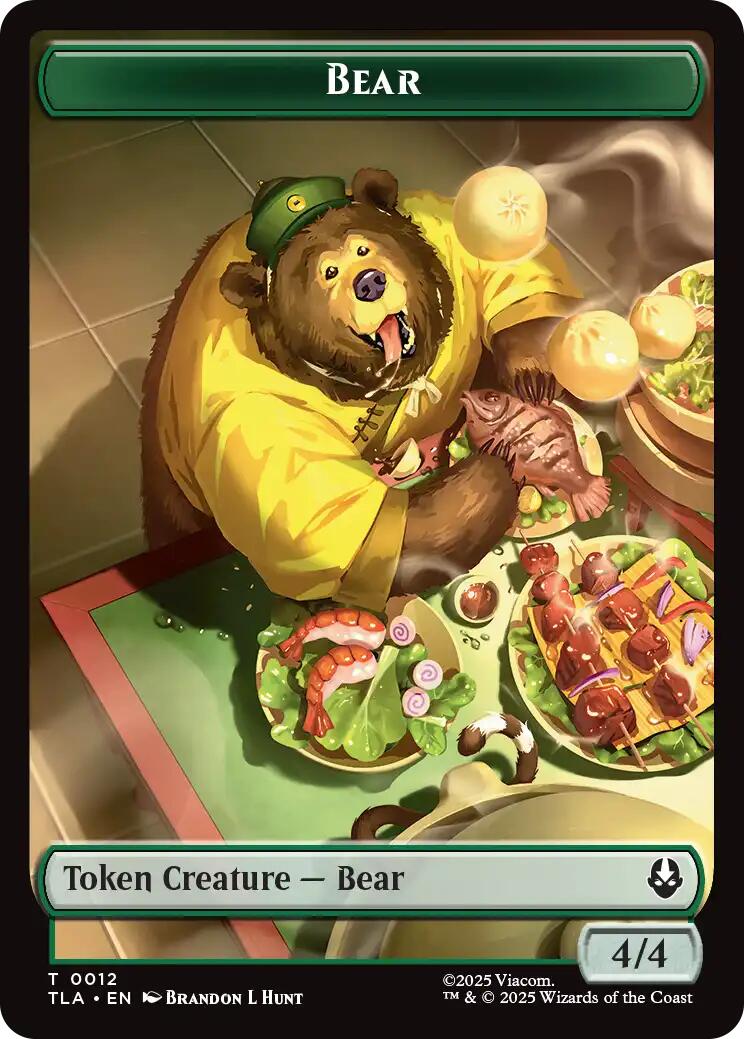 Bear // Food (0020) Double-Sided Token [Avatar: The Last Airbender Tokens] | Spectrum Games