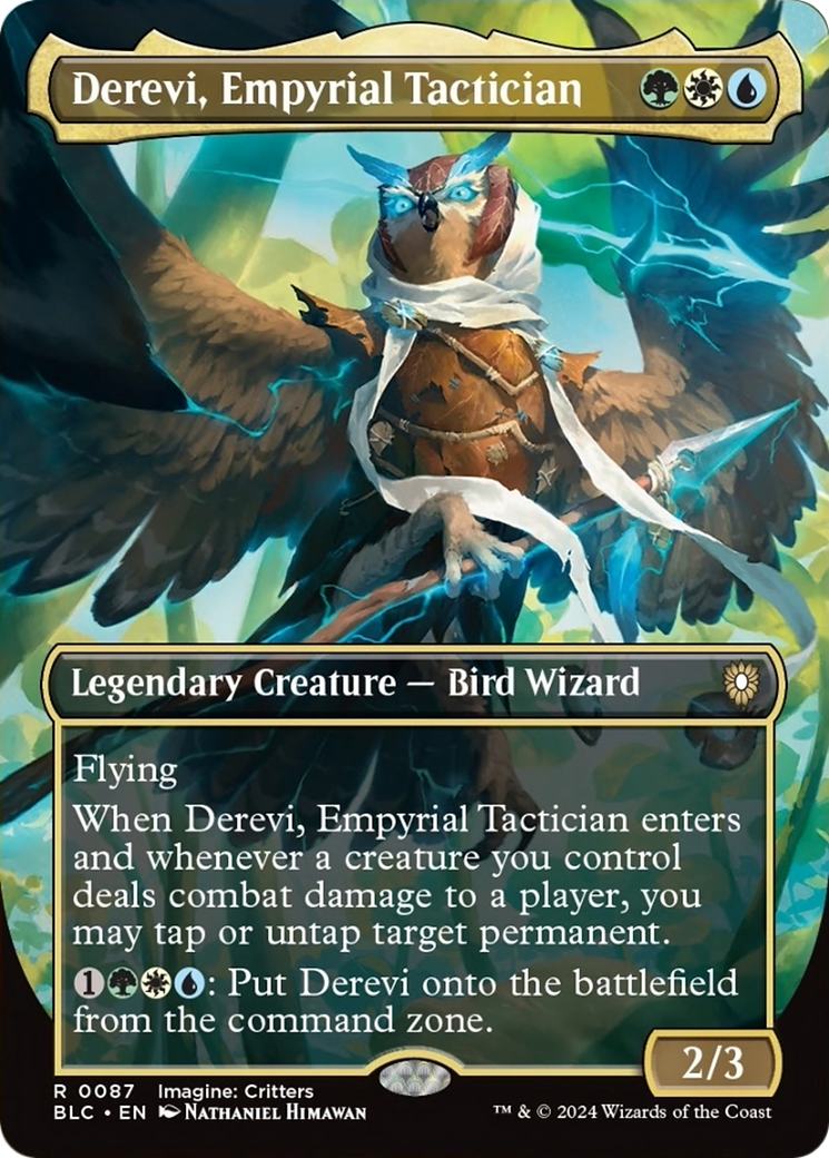 Derevi, Empyrial Tactician (Borderless) [Bloomburrow Commander] | Spectrum Games