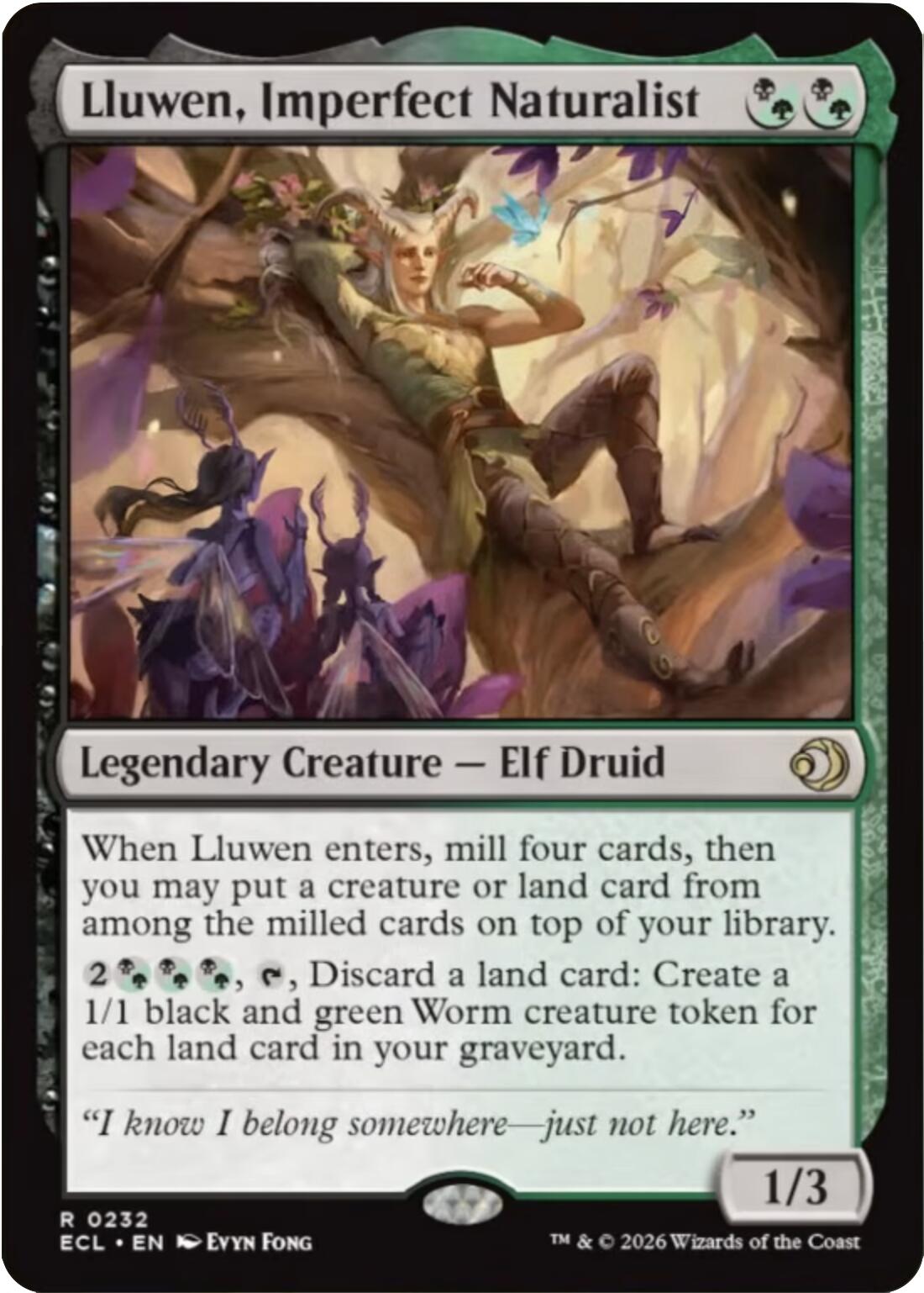 Lluwen, Imperfect Naturalist [Lorwyn Eclipsed] | Spectrum Games