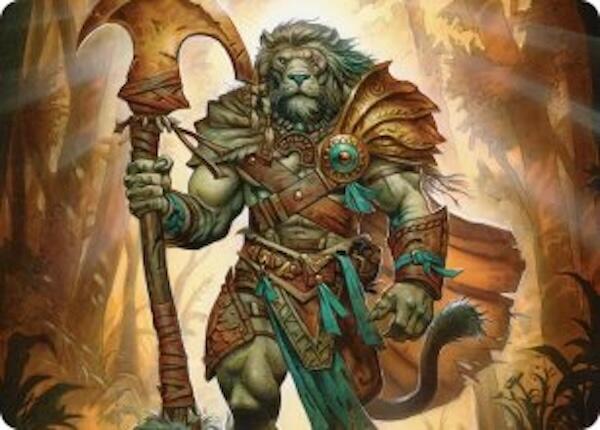 Ajani, Outland Chaperone Art Card [Lorwyn Eclipsed Art Series] | Spectrum Games