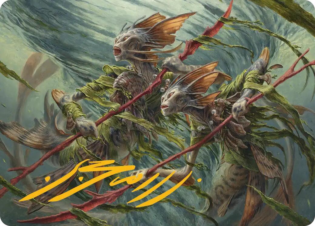 Champions of the Shoal Art Card (Gold-Stamped Signature) [Lorwyn Eclipsed Art Series] | Spectrum Games