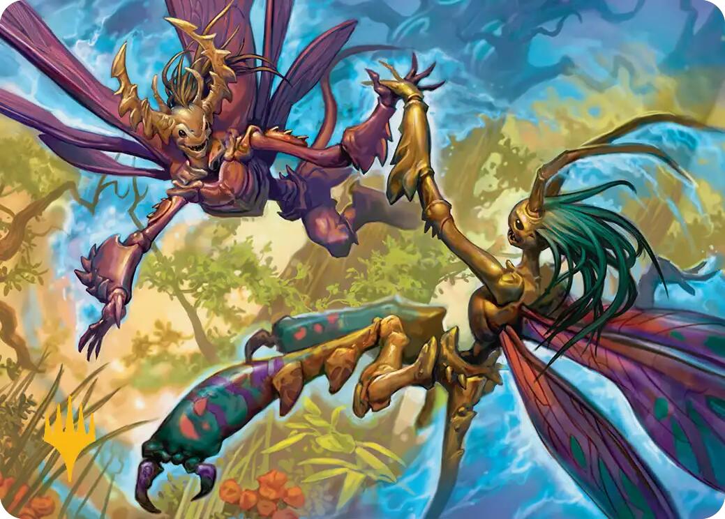 Illusion Spinners Art Card (Gold-Stamped Planeswalker Symbol) [Lorwyn Eclipsed Art Series] | Spectrum Games
