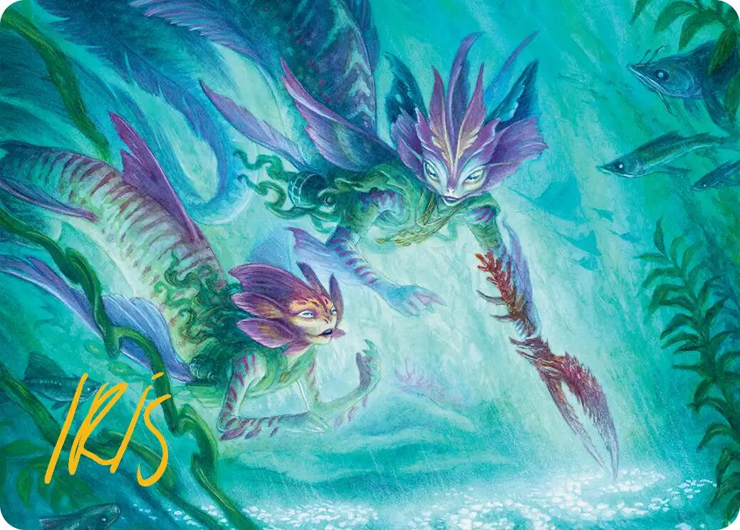Silvergill Mentor Art Card (Gold-Stamped Signature) [Lorwyn Eclipsed Art Series] | Spectrum Games