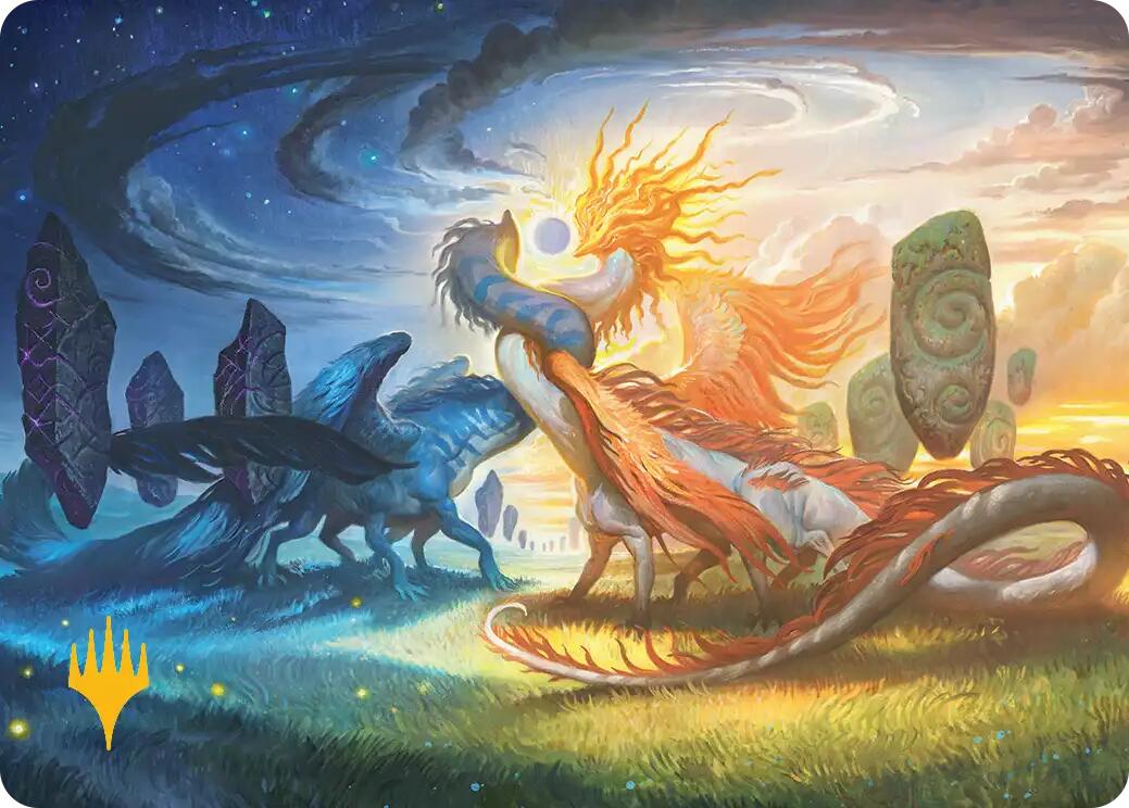 Celestial Reunion Art Card (19/54) (Gold-Stamped Planeswalker Symbol) [Lorwyn Eclipsed Art Series] | Spectrum Games
