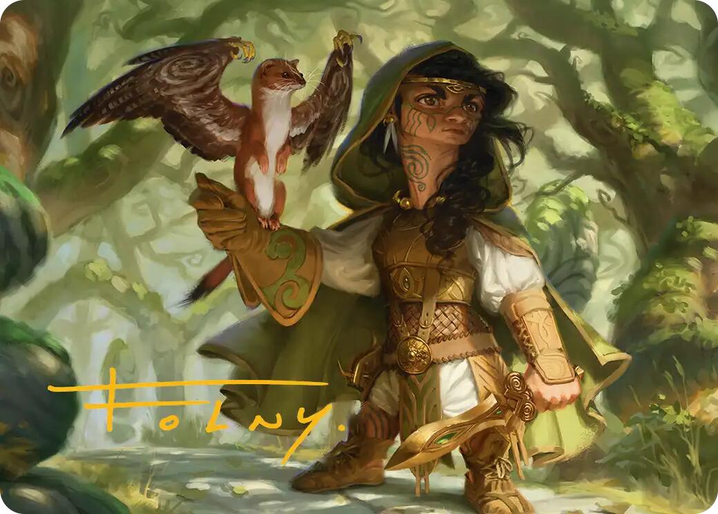 Crossroads Watcher Art Card (Gold-Stamped Signature) [Lorwyn Eclipsed Art Series] | Spectrum Games