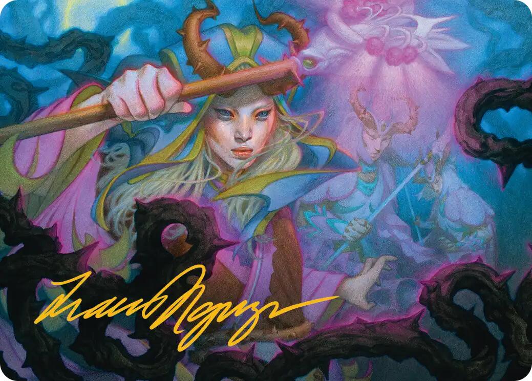 Stoic Grove-Guide Art Card (Gold-Stamped Signature) [Lorwyn Eclipsed Art Series] | Spectrum Games