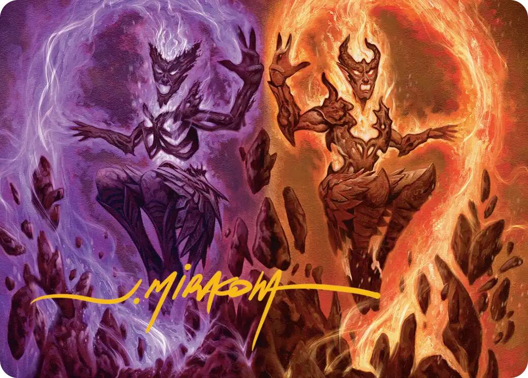 Fire Covenant Art Card (Gold-Stamped Signature) [Lorwyn Eclipsed Art Series] | Spectrum Games