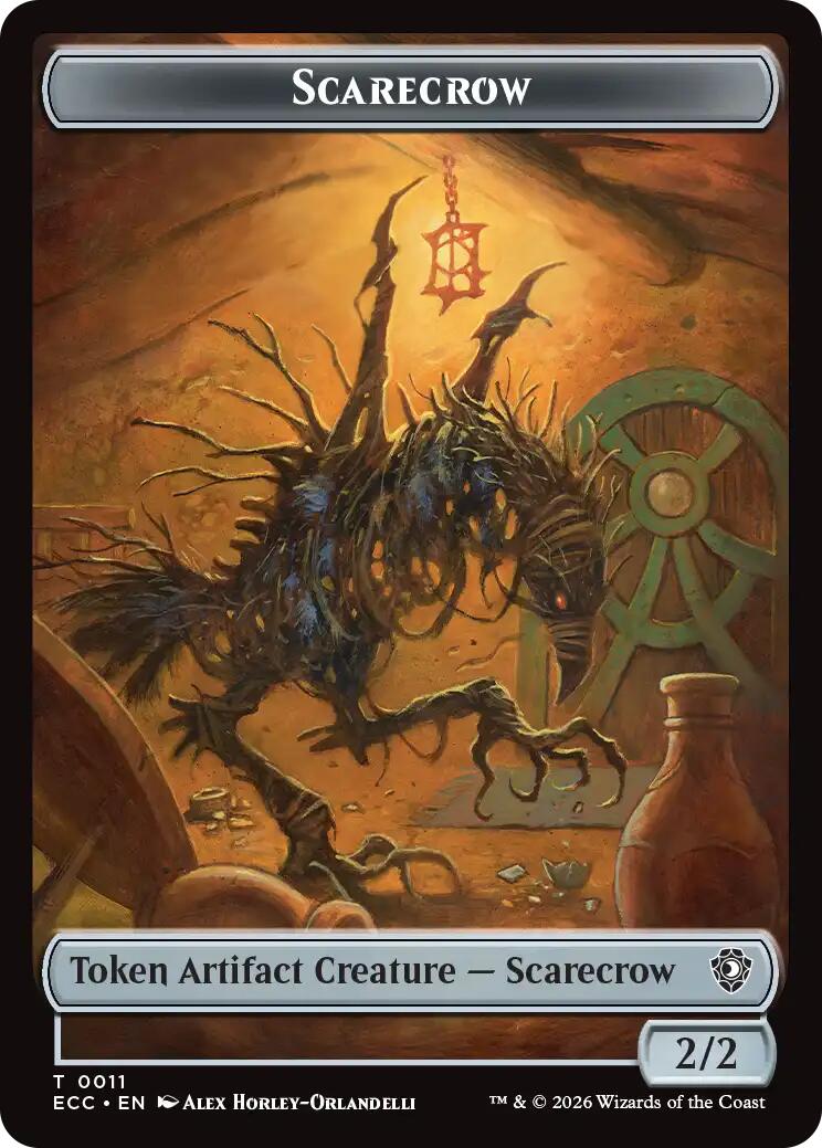 Scarecrow // Treasure Double-Sided Token [Lorwyn Eclipsed Tokens] | Spectrum Games