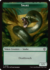 Snake // Scarecrow Double-Sided Token [Lorwyn Eclipsed Tokens] | Spectrum Games